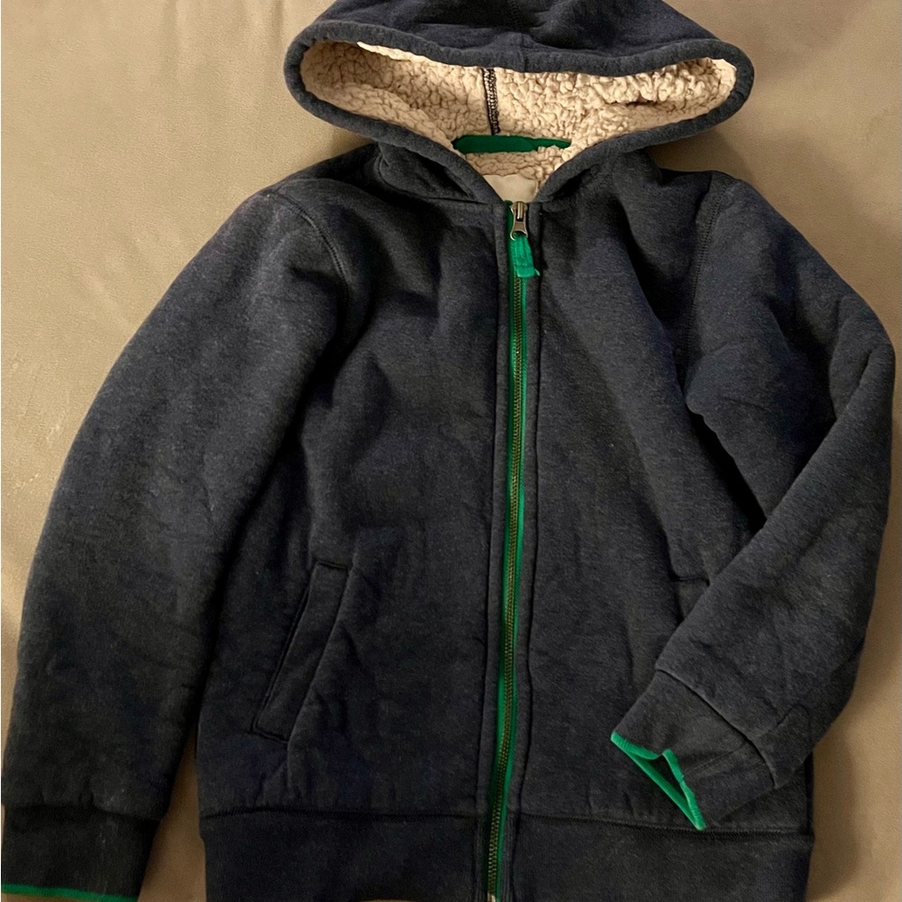 Mini Boden Cozy Kids Hoodie - Navy, size 7-8 year